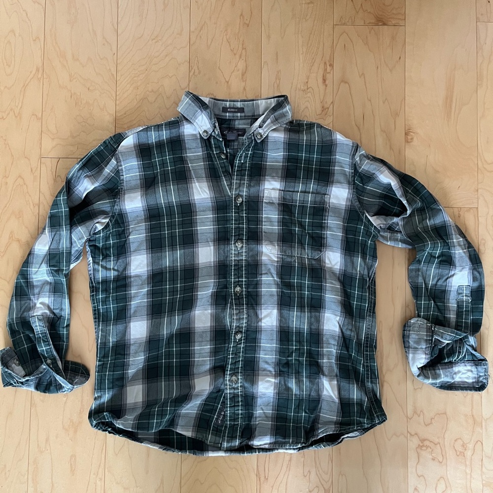 Eddie Bauer Forest Green Flannel